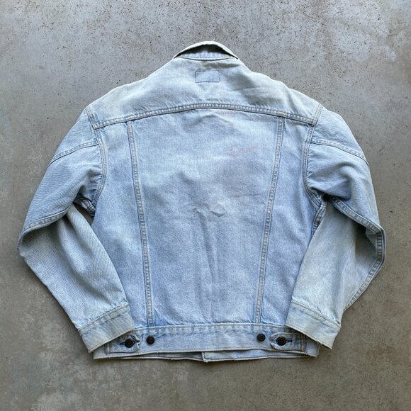 Vintage 1980's Levi's Denim Jacket Trucker Type III Men's Small Light Wash USA - Picture 2 of 9